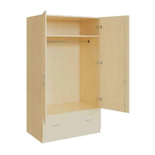 Q 24-100 skříň šatní, 2-dvéřová, 1000x600x1800mm, bříza irská